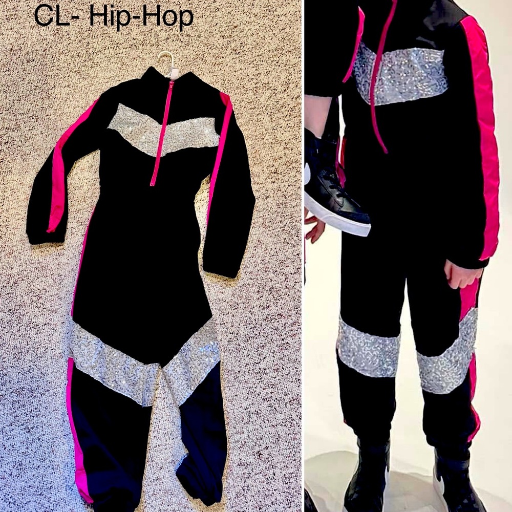 Black and Pink  Hip Hop Jumpsuit
